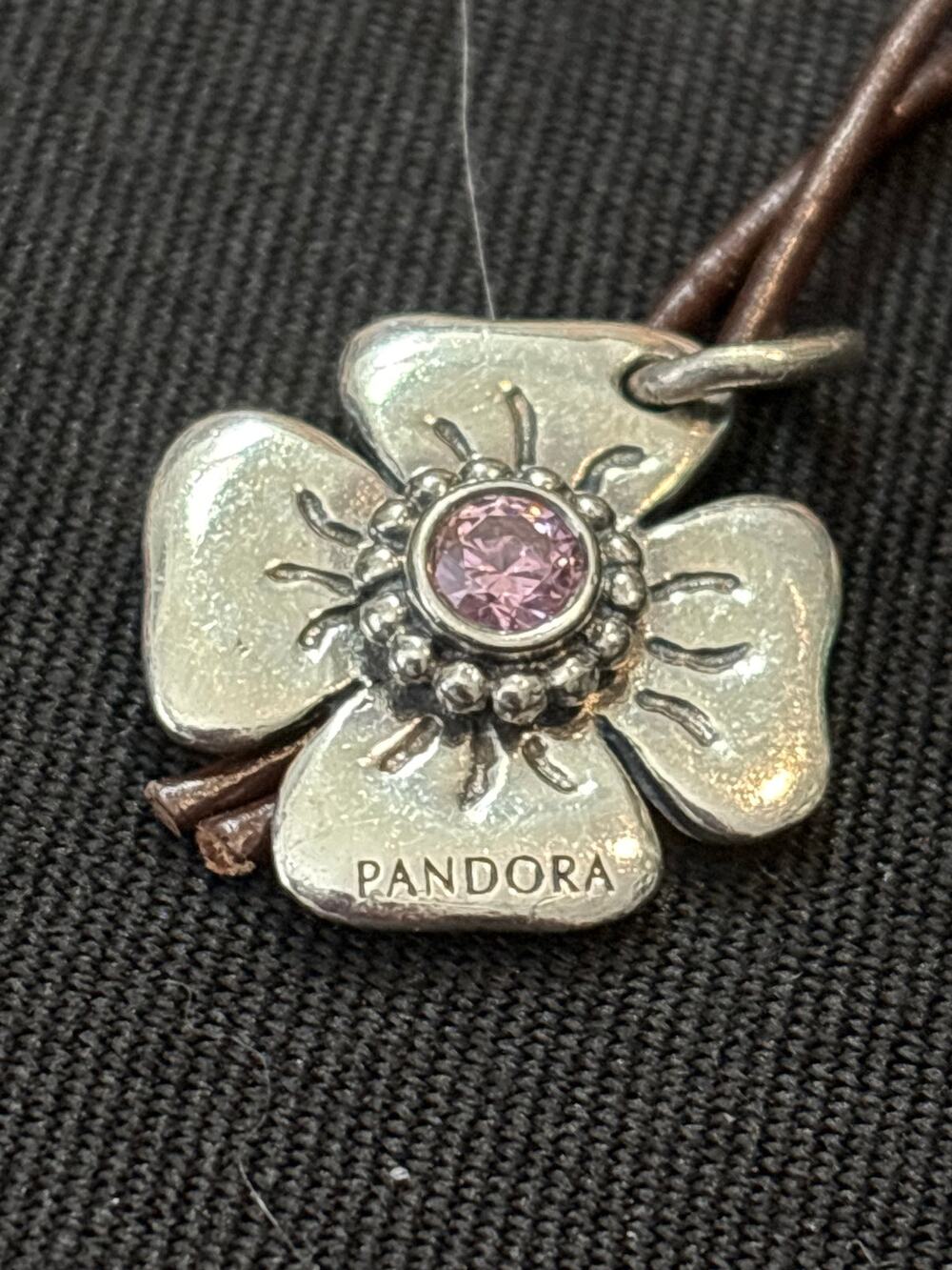 Pandora ALE 925 Sterling Silver flower Charm